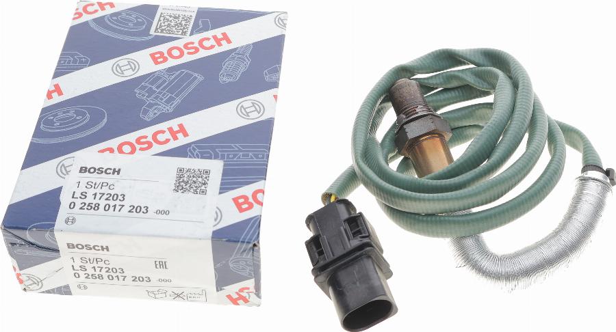 BOSCH 0 258 017 203 - Lambda Sensor autospares.lv