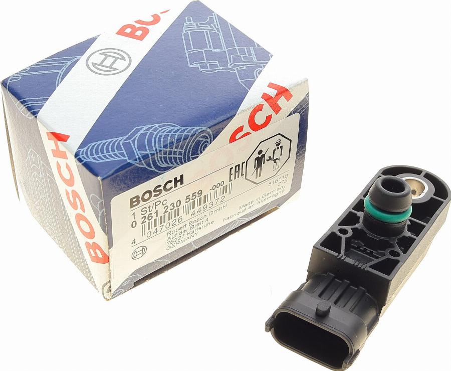 BOSCH 0 261 230 559 - Sensor, boost pressure autospares.lv