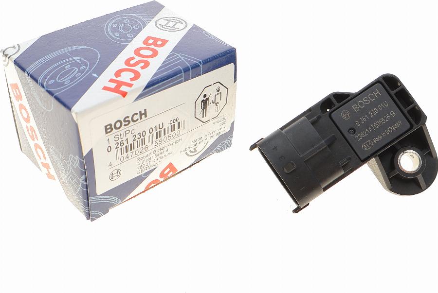 BOSCH 0 261 230 01U - Sensor, boost pressure autospares.lv