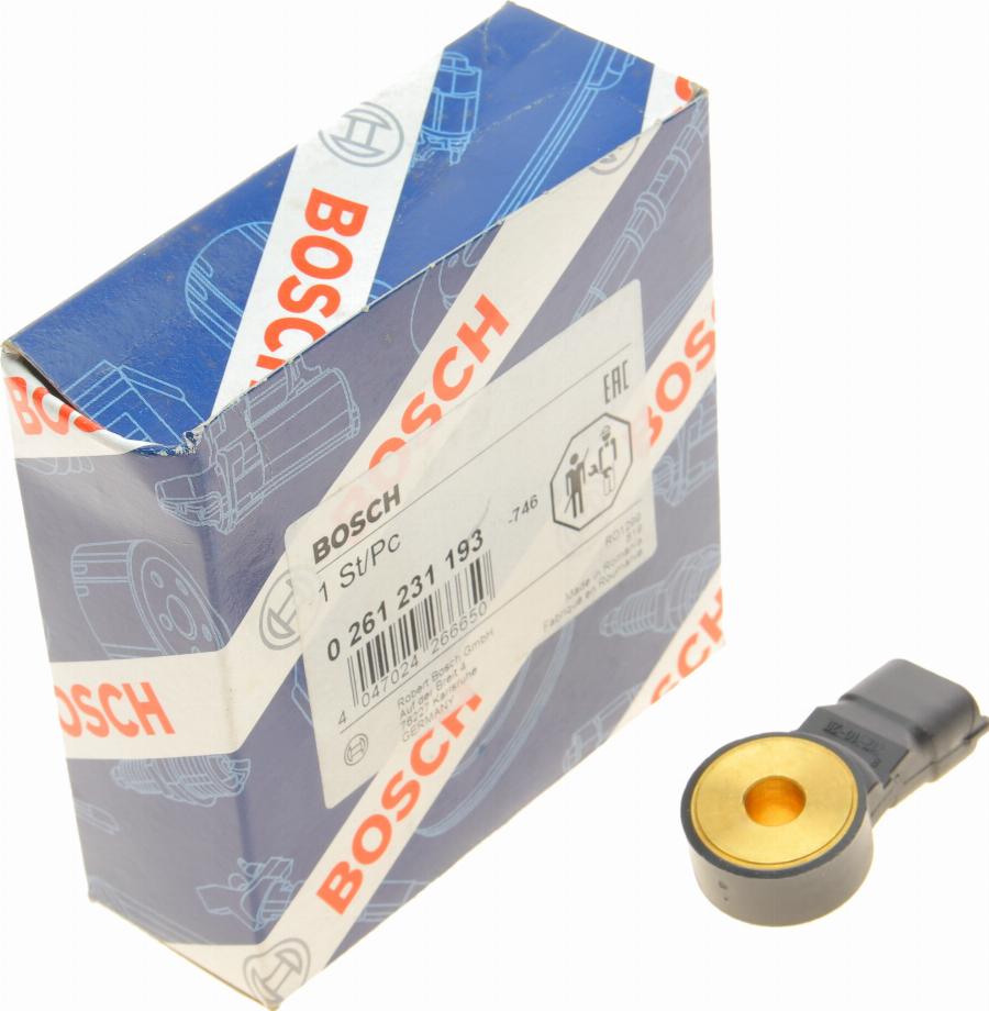 BOSCH 0 261 231 193 - Knock Sensor autospares.lv