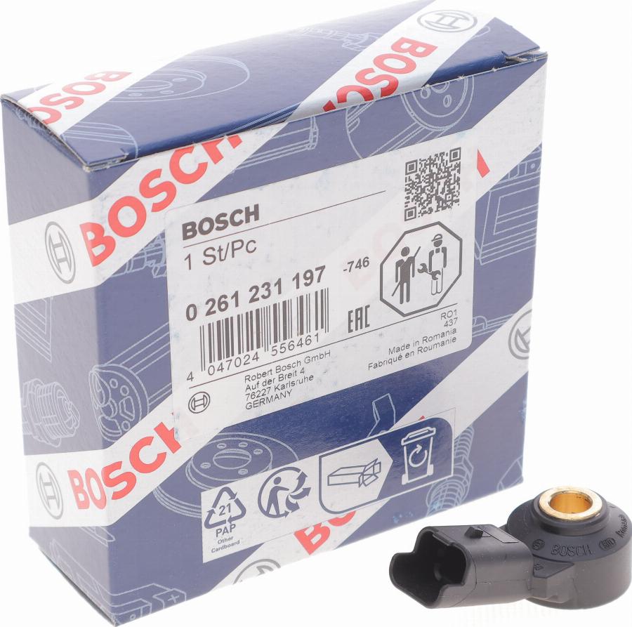 BOSCH 0 261 231 197 - Knock Sensor autospares.lv