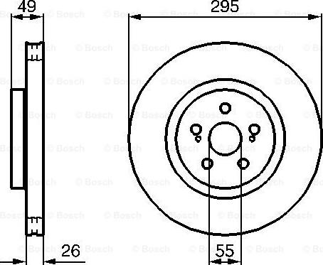 BOSCH 0 204 173 009 - Brake Disc autospares.lv