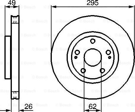 BOSCH 0 204 173 008 - Brake Disc autospares.lv