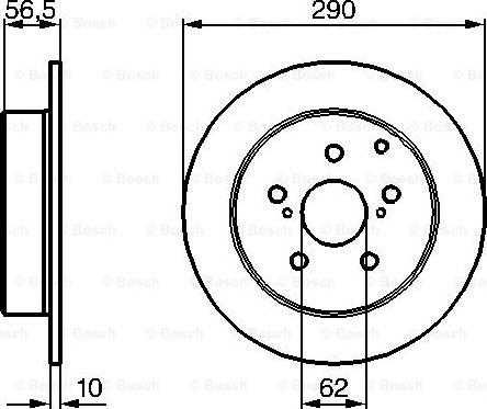 BOSCH 0 204 173 007 - Brake Disc autospares.lv