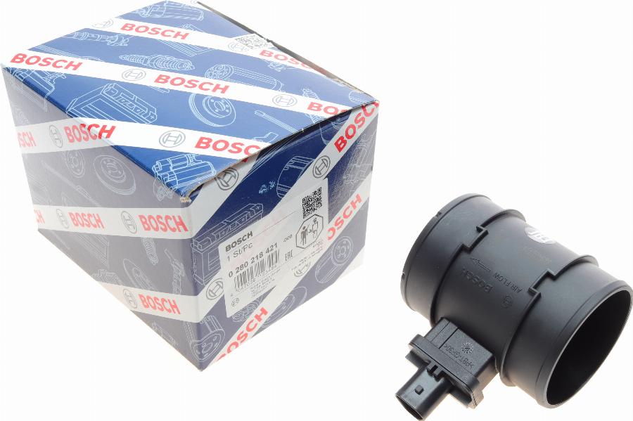 BOSCH 0 280 218 421 - Air Mass Sensor autospares.lv