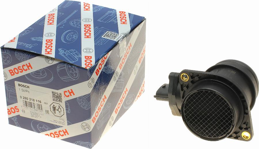 BOSCH 0 280 218 116 - Air Mass Sensor autospares.lv