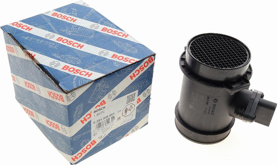 BOSCH 0 281 006 681 - Air Mass Sensor autospares.lv