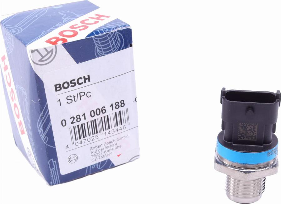 BOSCH 0 281 006 188 - Sensor, fuel pressure autospares.lv