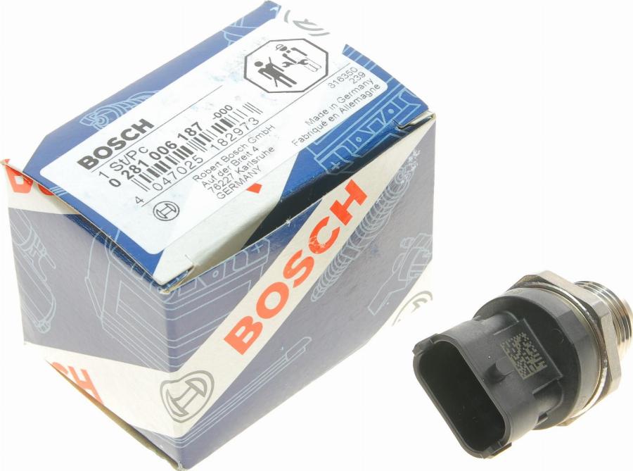 BOSCH 0 281 006 187 - Sensor, fuel pressure autospares.lv