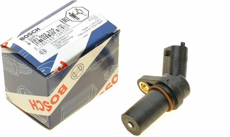 BOSCH 0 281 002 315 - Sensor, crankshaft pulse autospares.lv