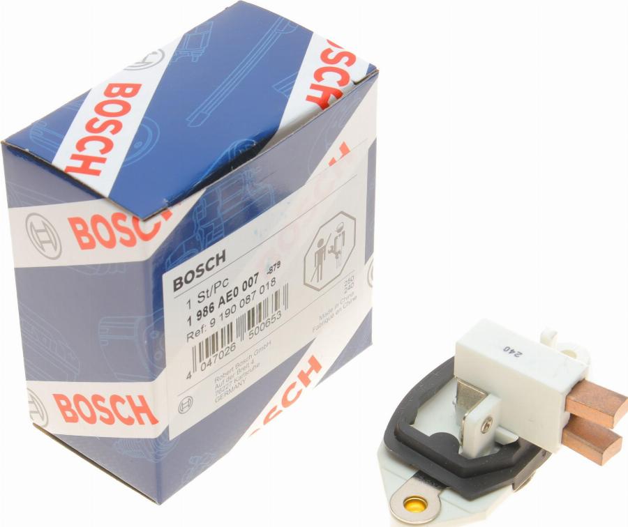 BOSCH 1 986 AE0 007 - Voltage regulator, alternator autospares.lv