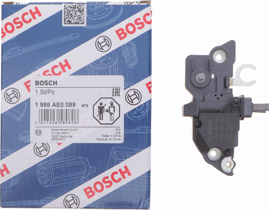 BOSCH 1 986 AE0 089 - Voltage regulator, alternator autospares.lv