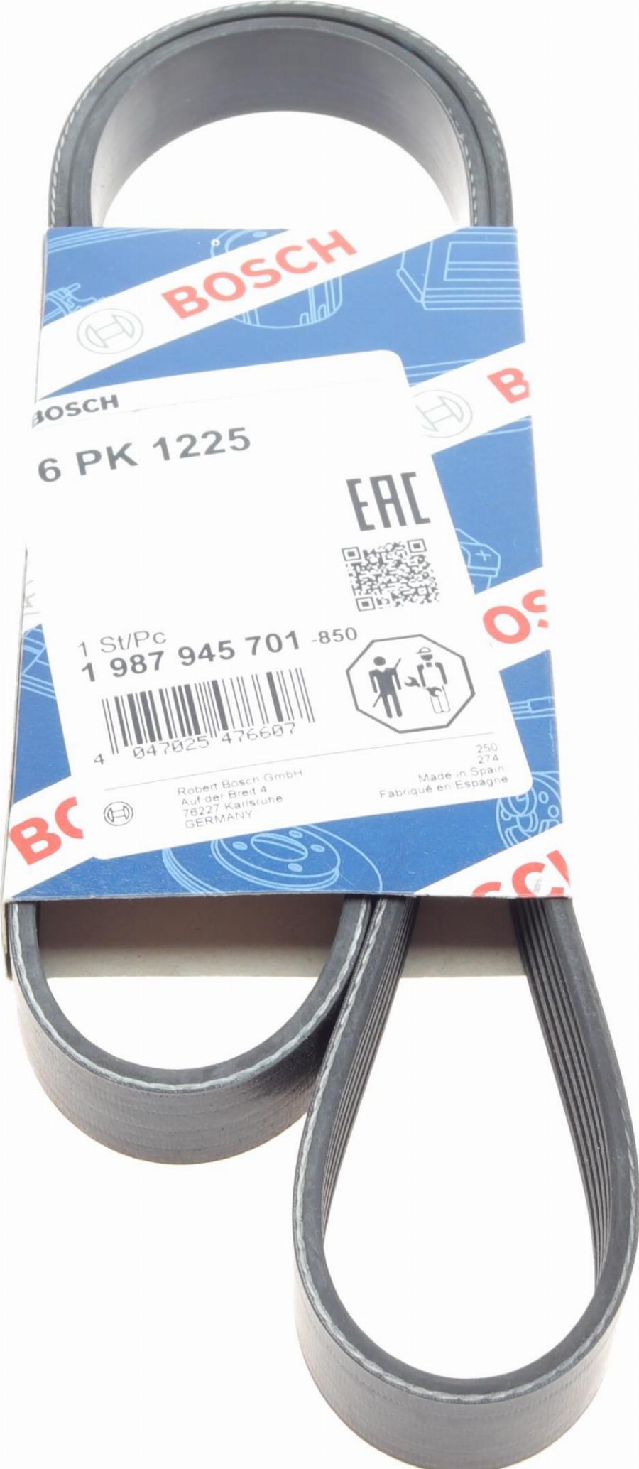 BOSCH 1 987 945 701 - V-Ribbed Belt autospares.lv