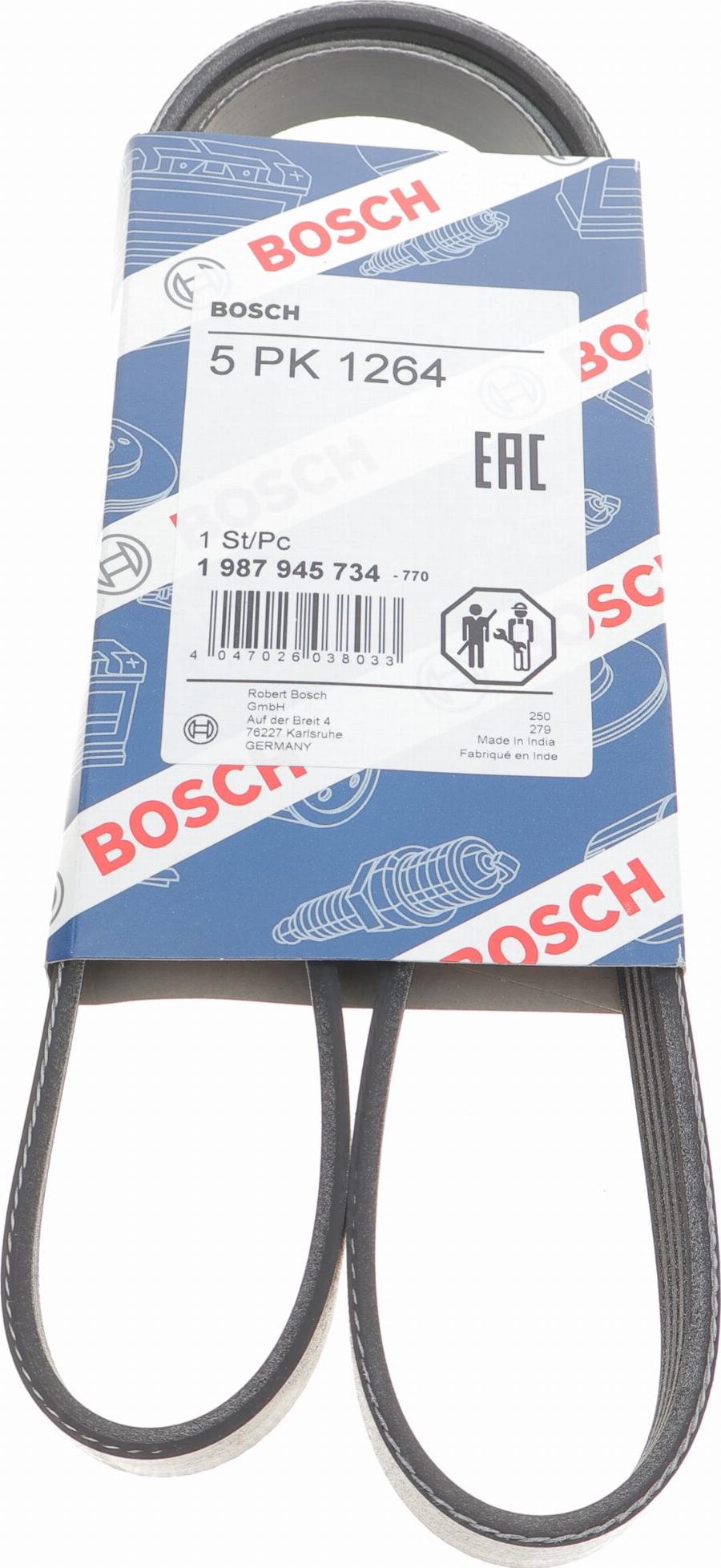 BOSCH 1 987 945 734 - V-Ribbed Belt autospares.lv