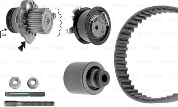 BOSCH 1 987 946 422 - Water Pump & Timing Belt Set autospares.lv