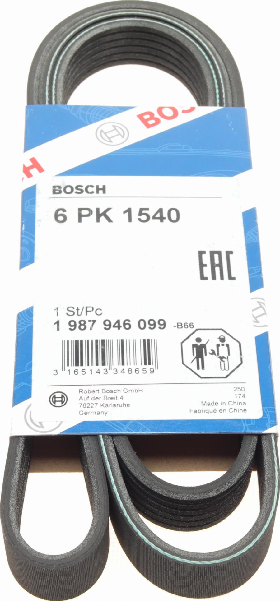 BOSCH 1 987 946 099 - V-Ribbed Belt autospares.lv