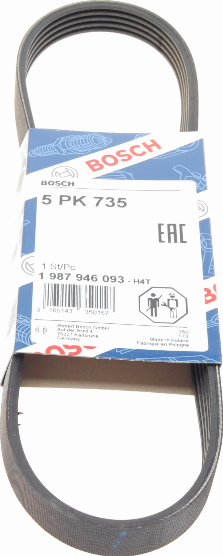 BOSCH 1 987 946 093 - V-Ribbed Belt autospares.lv