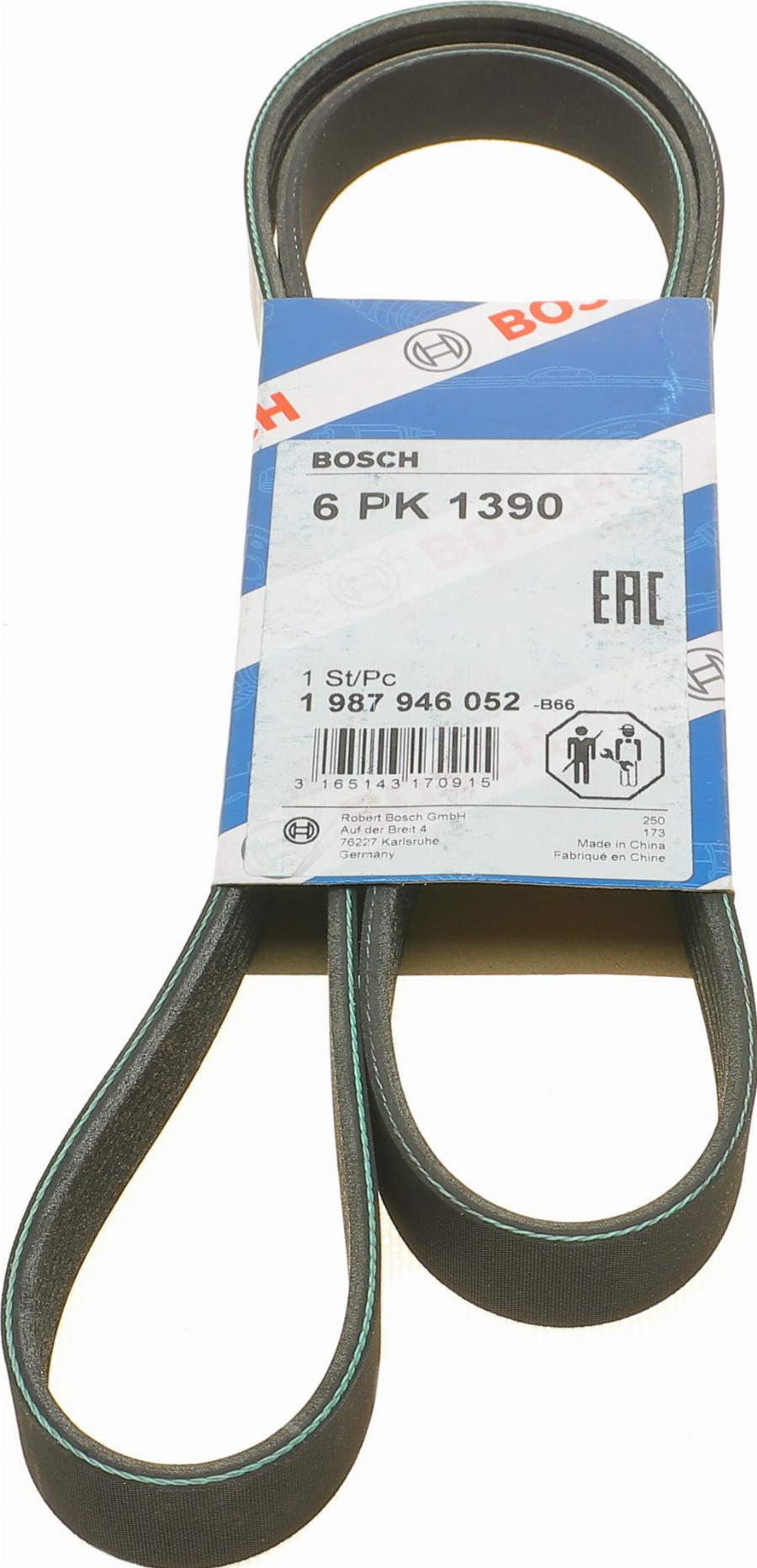 BOSCH 1 987 946 052 - V-Ribbed Belt autospares.lv