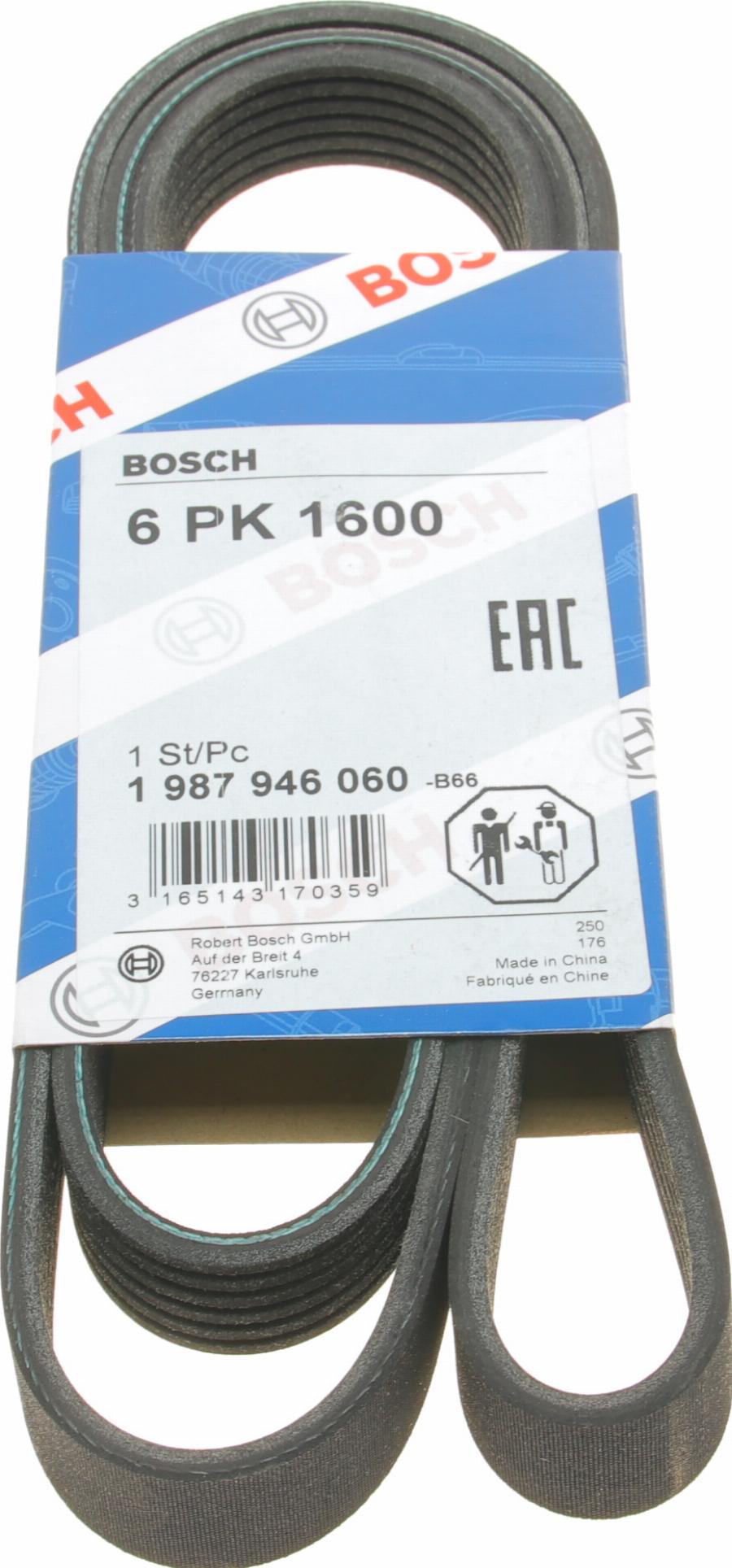 BOSCH 1 987 946 060 - V-Ribbed Belt autospares.lv