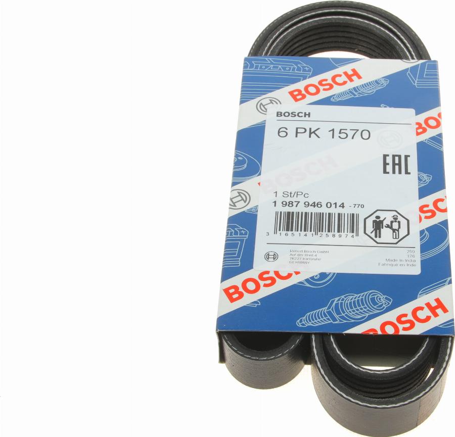 BOSCH 1 987 946 014 - V-Ribbed Belt autospares.lv