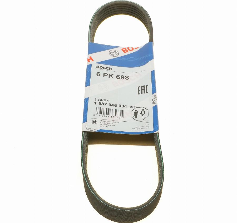 BOSCH 1 987 946 034 - V-Ribbed Belt autospares.lv