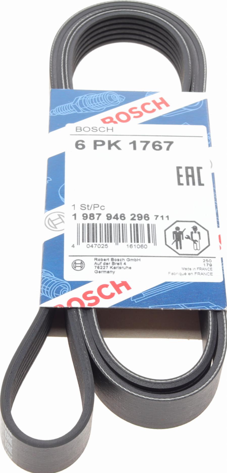 BOSCH 1 987 946 296 - V-Ribbed Belt autospares.lv