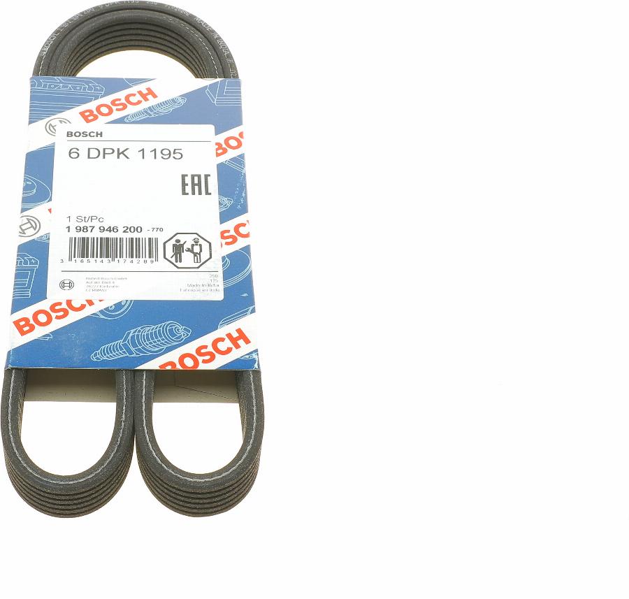 BOSCH 1 987 946 200 - V-Ribbed Belt autospares.lv