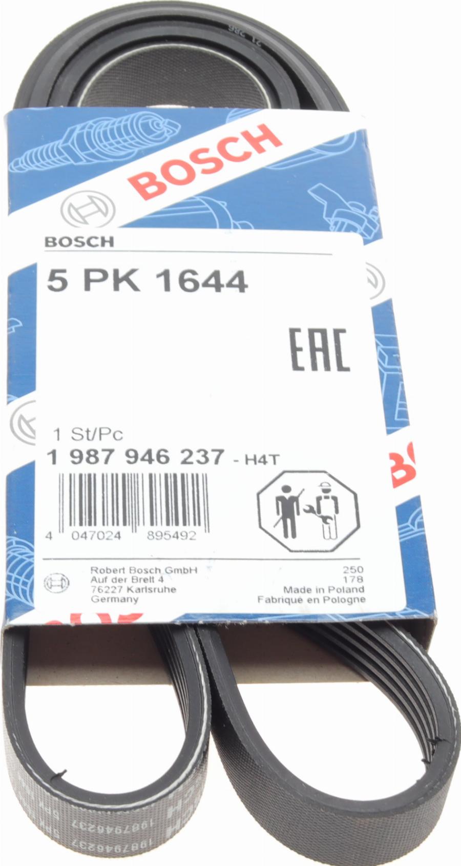 BOSCH 1 987 946 237 - V-Ribbed Belt autospares.lv