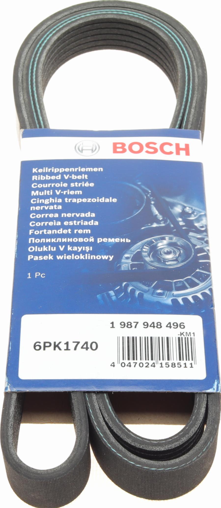 BOSCH 1 987 948 496 - V-Ribbed Belt autospares.lv