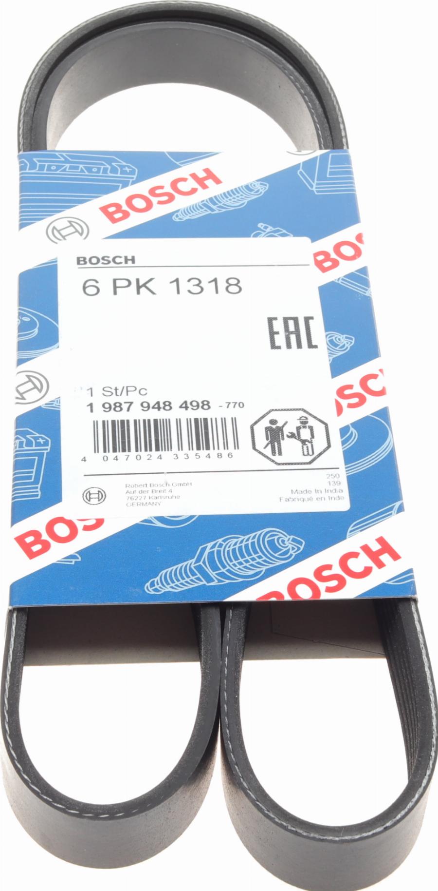 BOSCH 1 987 948 498 - V-Ribbed Belt autospares.lv