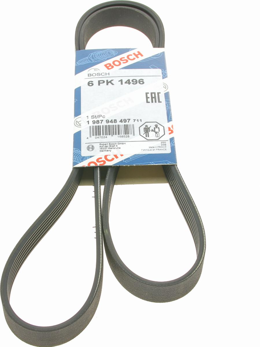 BOSCH 1 987 948 497 - V-Ribbed Belt autospares.lv