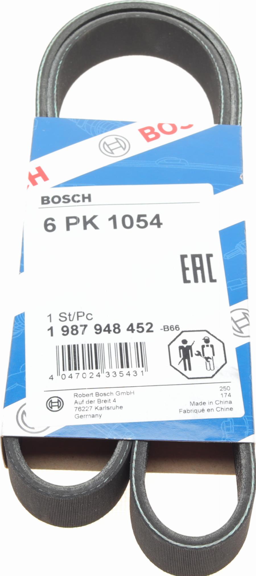 BOSCH 1 987 948 452 - V-Ribbed Belt autospares.lv