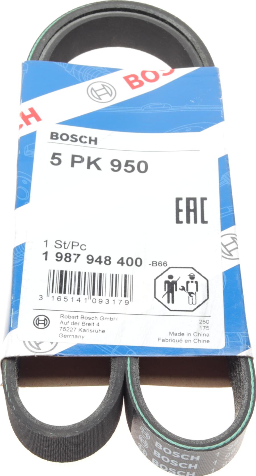 BOSCH 1 987 948 400 - V-Ribbed Belt autospares.lv