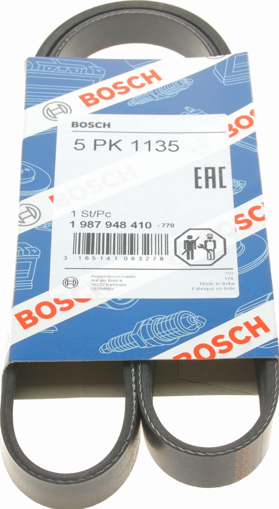 BOSCH 1 987 948 410 - V-Ribbed Belt autospares.lv