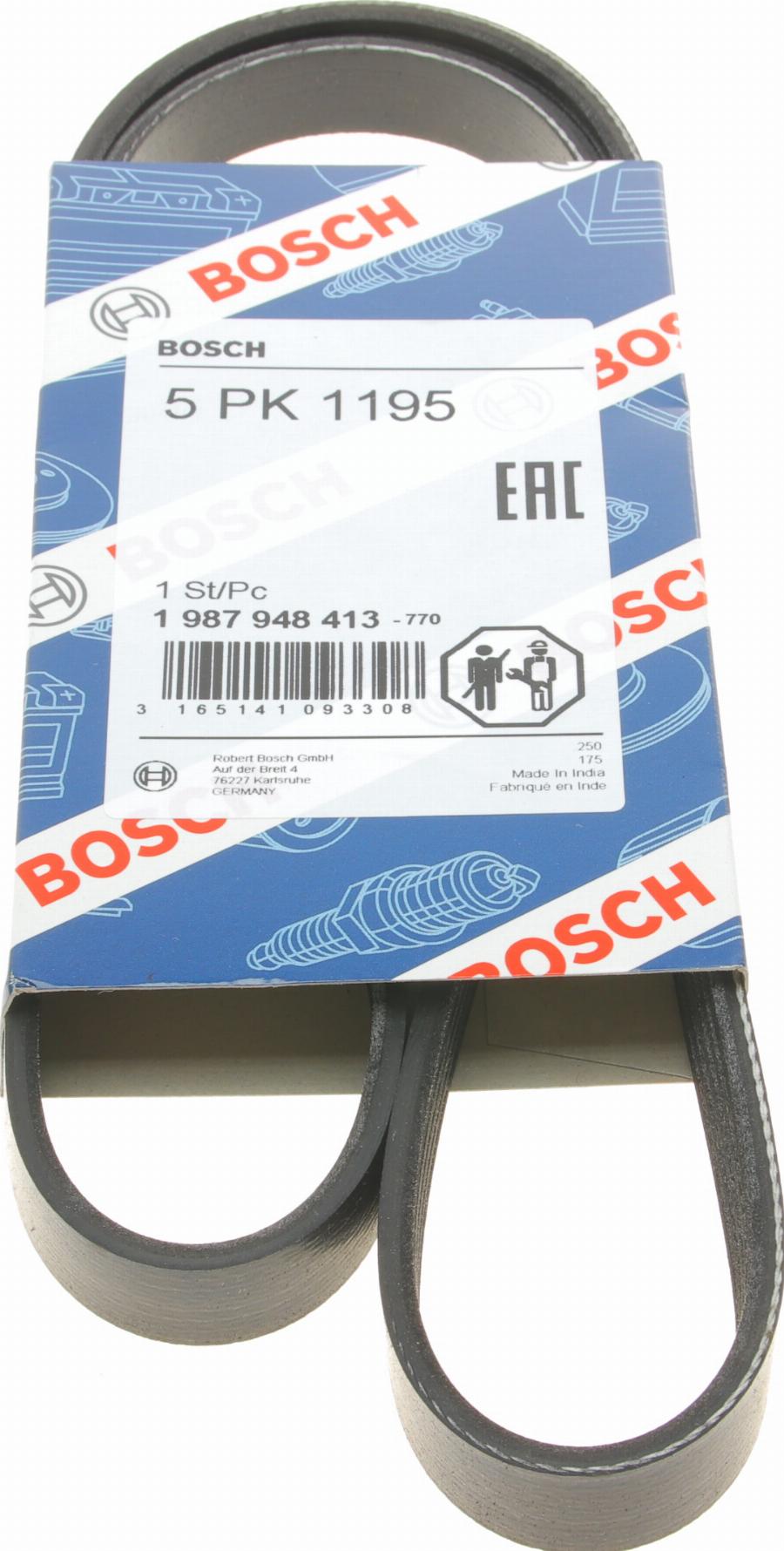 BOSCH 1 987 948 413 - V-Ribbed Belt autospares.lv