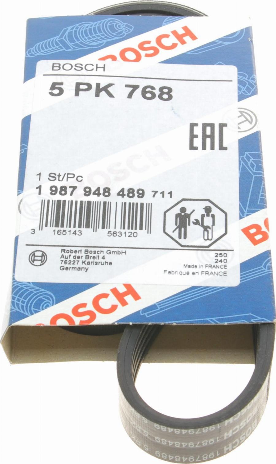 BOSCH 1 987 948 489 - V-Ribbed Belt autospares.lv