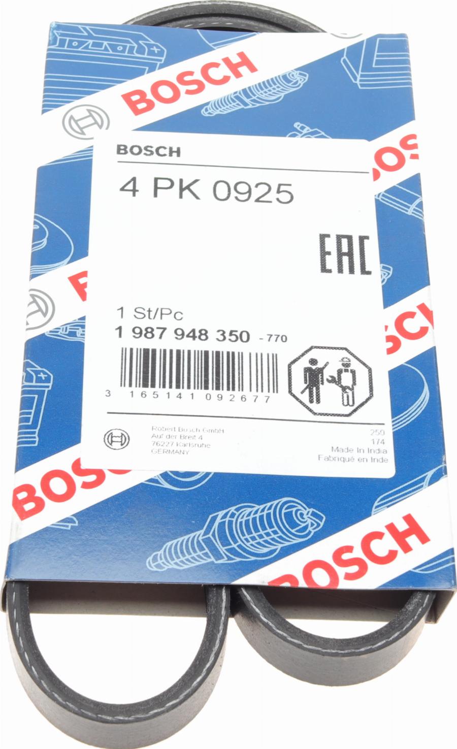 BOSCH 1 987 948 350 - V-Ribbed Belt autospares.lv