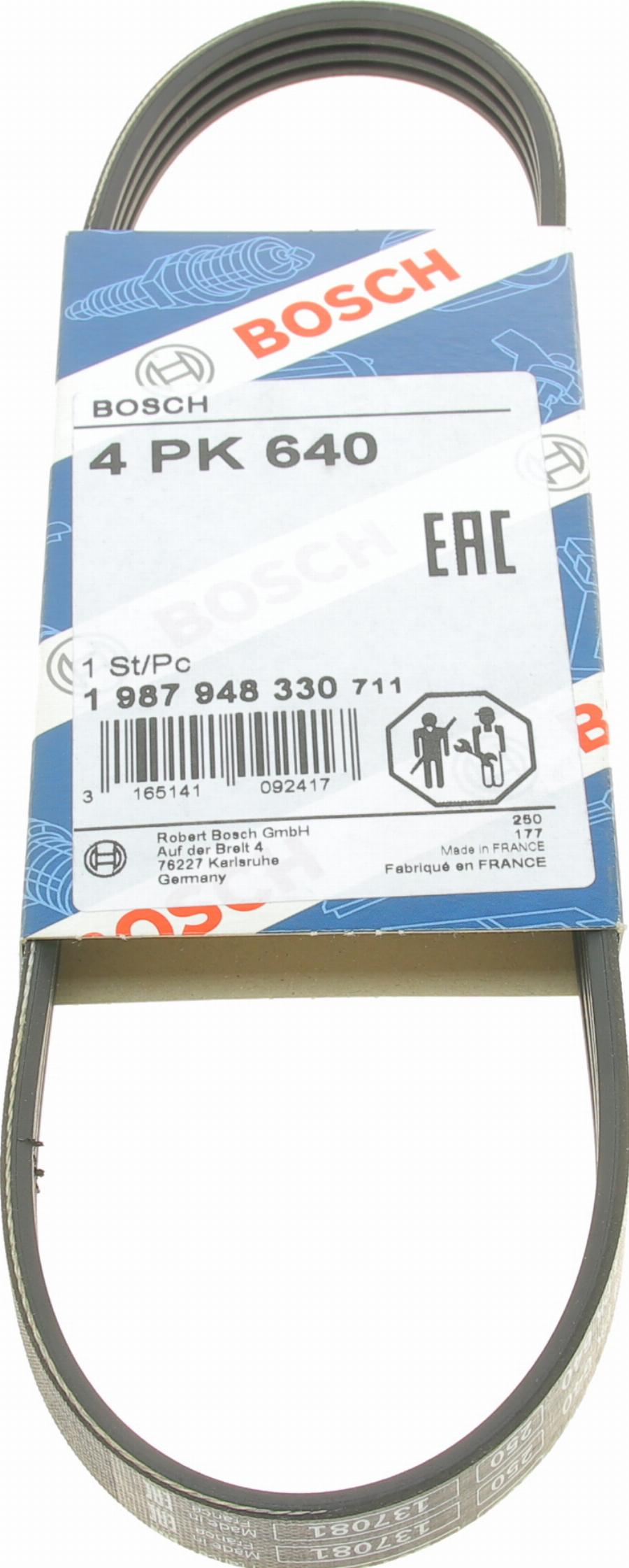 BOSCH 1 987 948 330 - V-Ribbed Belt autospares.lv