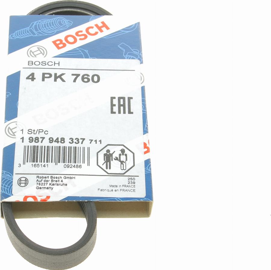 BOSCH 1 987 948 337 - V-Ribbed Belt autospares.lv