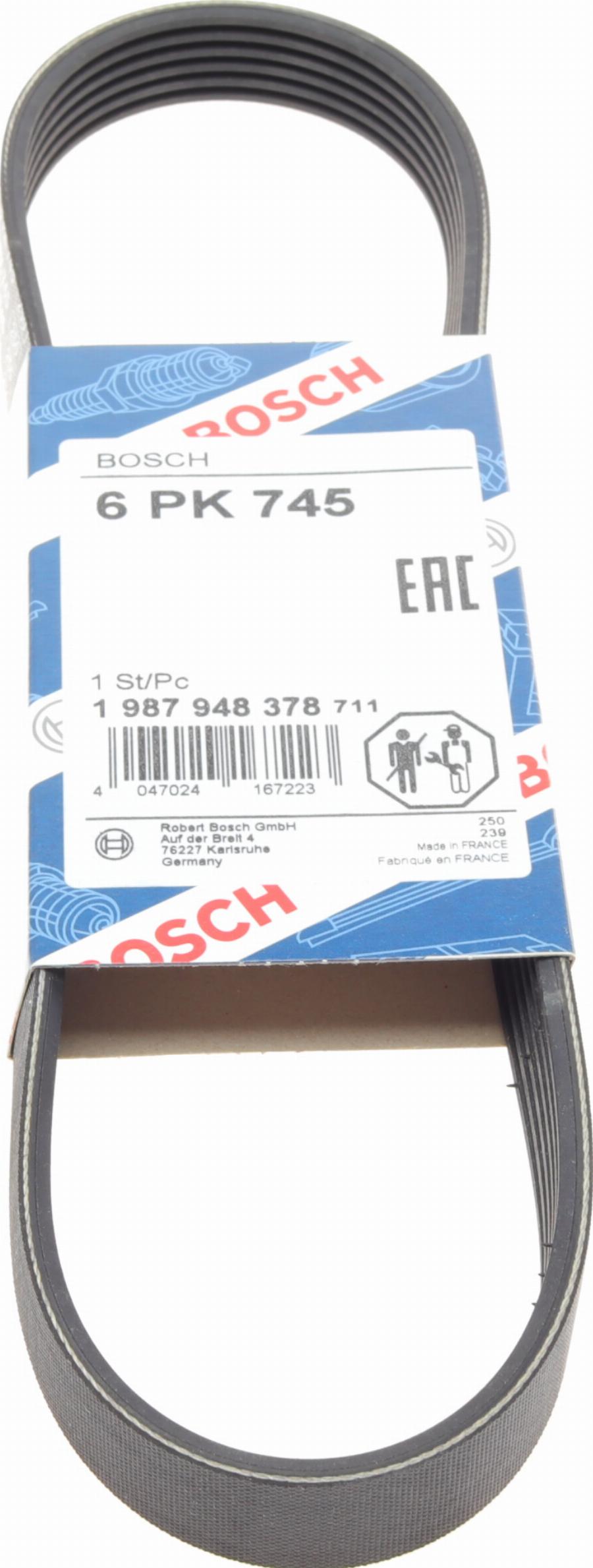 BOSCH 1 987 948 378 - V-Ribbed Belt autospares.lv