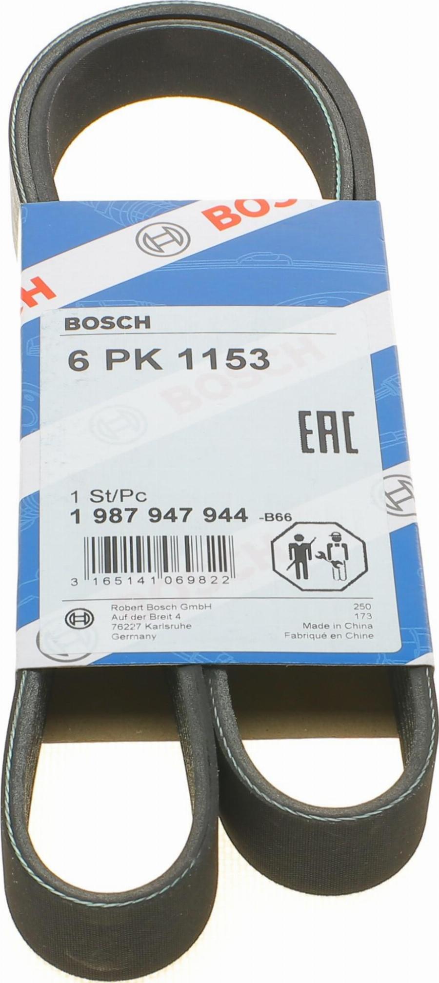 BOSCH 1 987 947 944 - V-Ribbed Belt autospares.lv