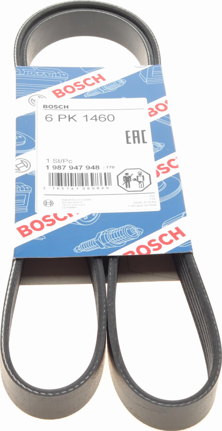 BOSCH 1 987 947 948 - V-Ribbed Belt autospares.lv