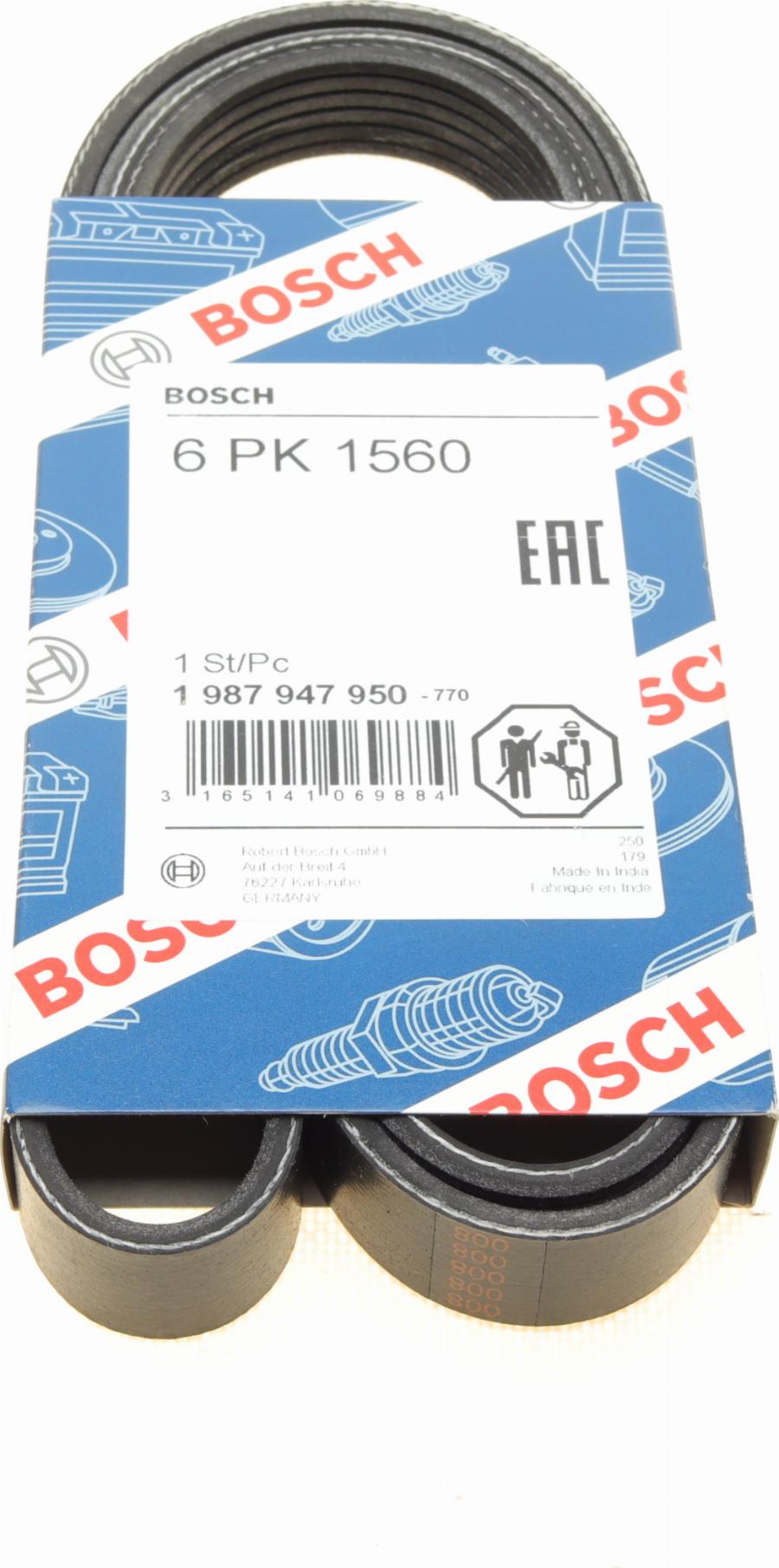 BOSCH 1 987 947 950 - V-Ribbed Belt autospares.lv