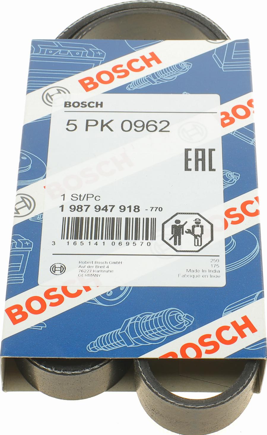 BOSCH 1 987 947 918 - V-Ribbed Belt autospares.lv