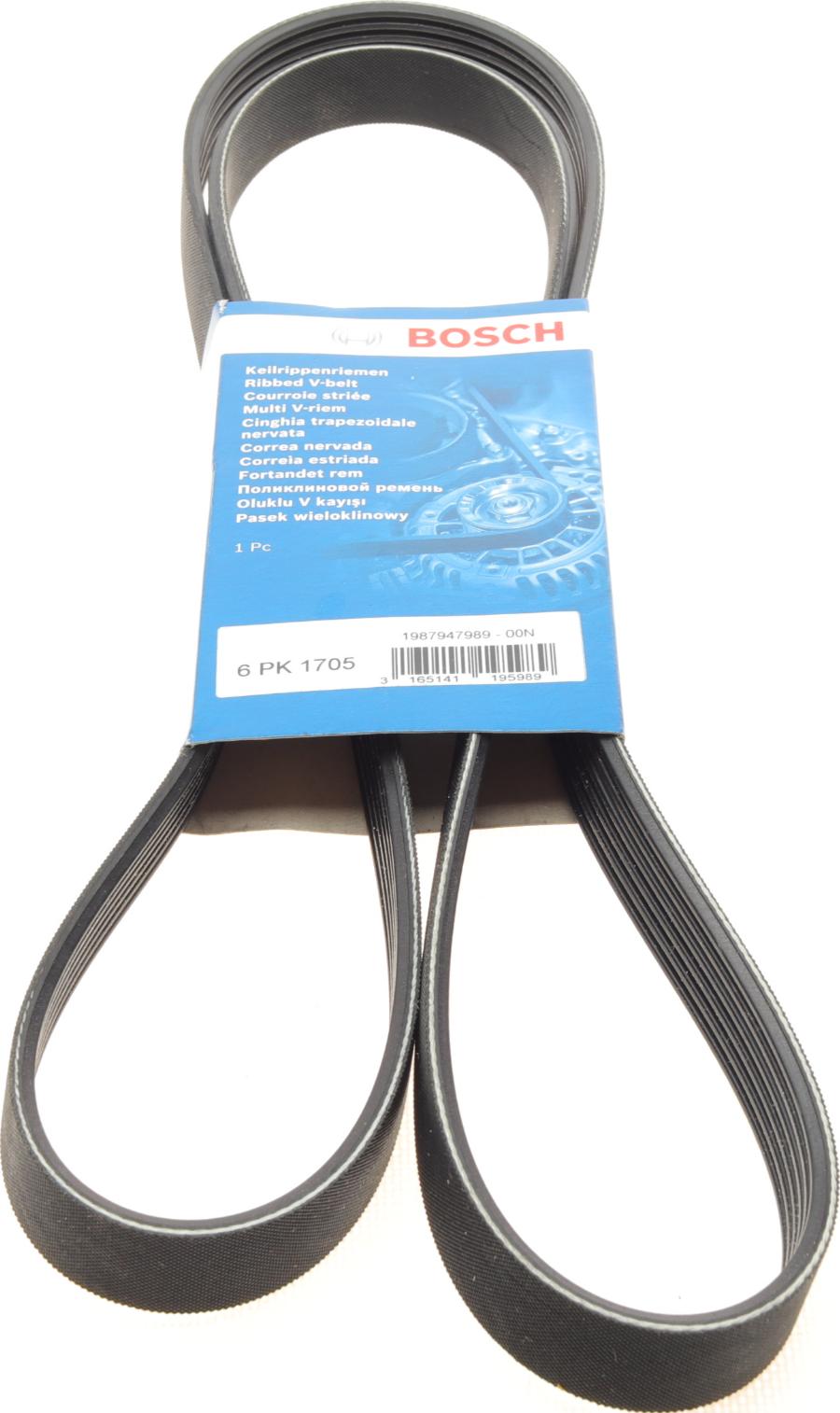 BOSCH 1 987 947 989 - V-Ribbed Belt autospares.lv