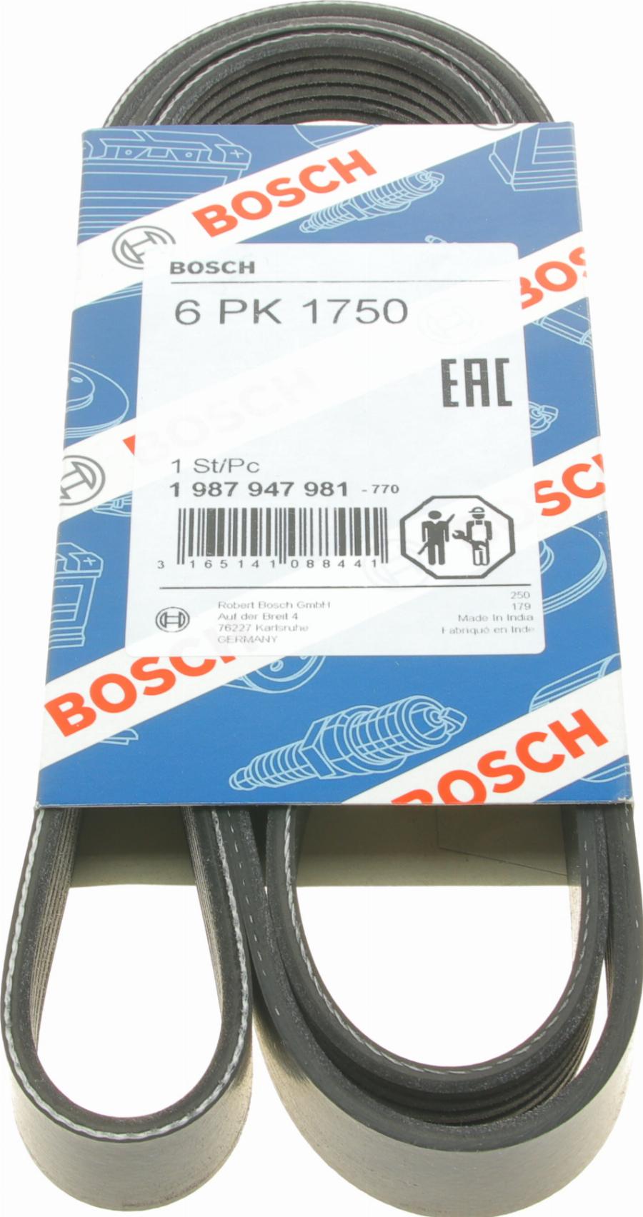 BOSCH 1 987 947 981 - V-Ribbed Belt autospares.lv