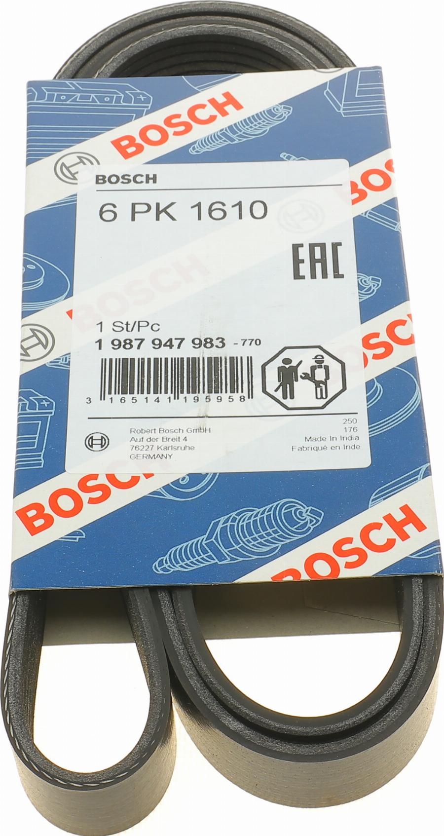 BOSCH 1 987 947 983 - V-Ribbed Belt autospares.lv