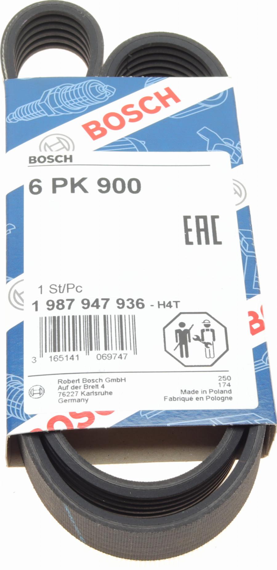 BOSCH 1 987 947 936 - V-Ribbed Belt autospares.lv