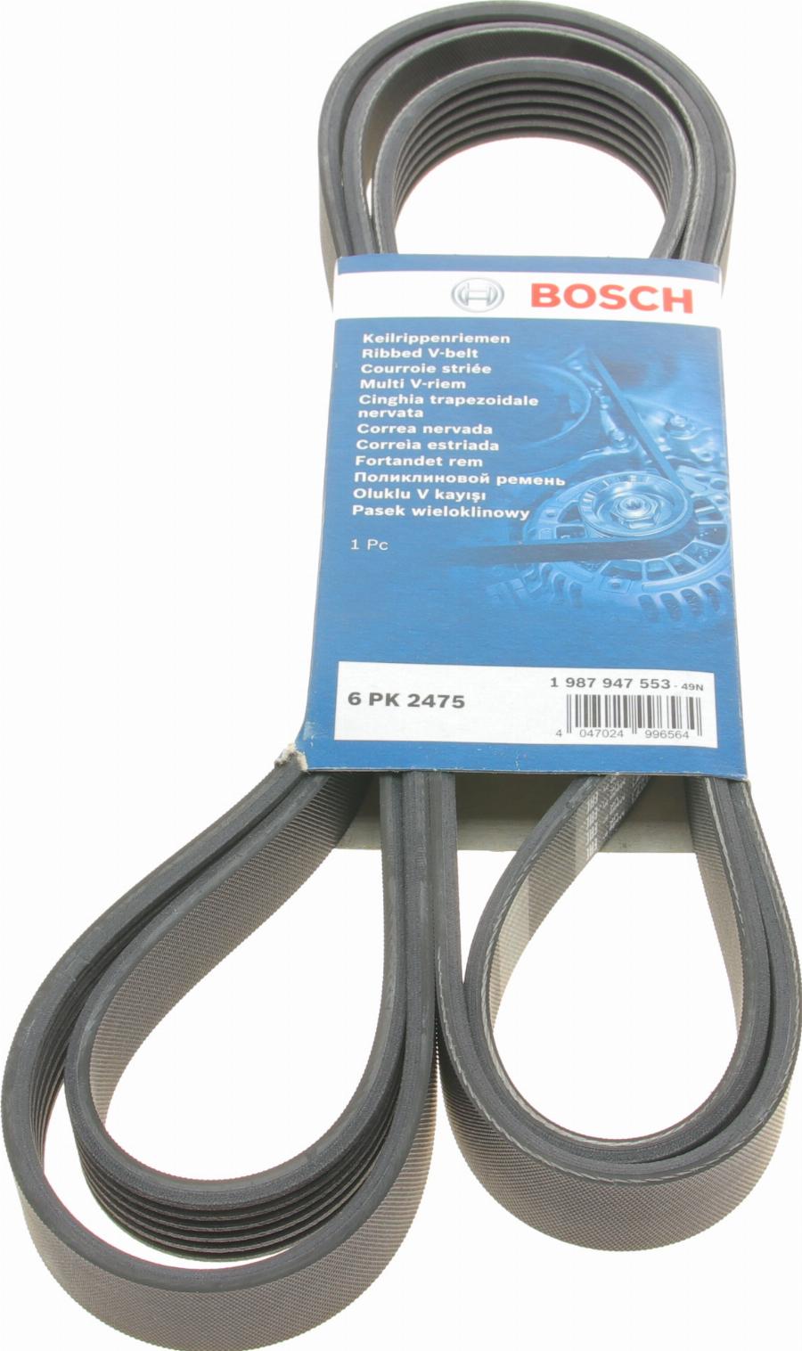 BOSCH 1 987 947 553 - V-Ribbed Belt autospares.lv