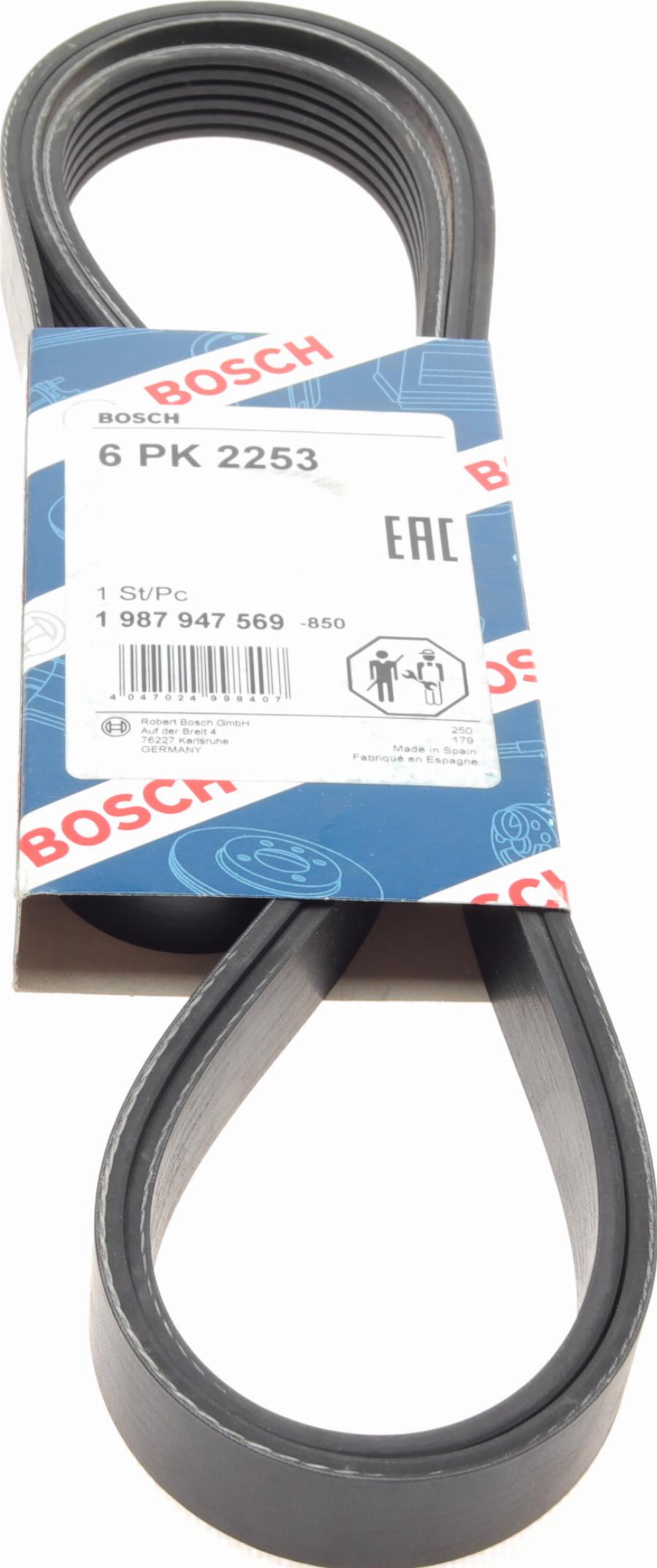 BOSCH 1 987 947 569 - V-Ribbed Belt autospares.lv